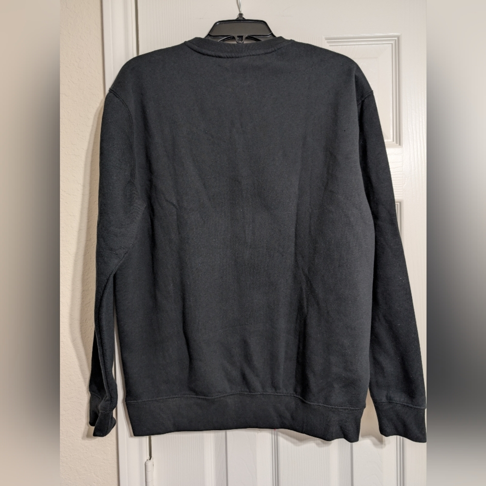 NWT•Quiksilver Men's Classic Black Crew Neck Sweatshirt•60% Cotton/40%PL•Small⬛ - Picture 8 of 13
